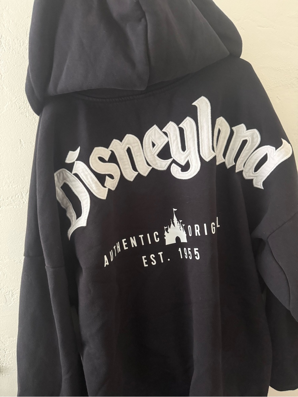 Disney Black Hoodie with White Disneyland Script